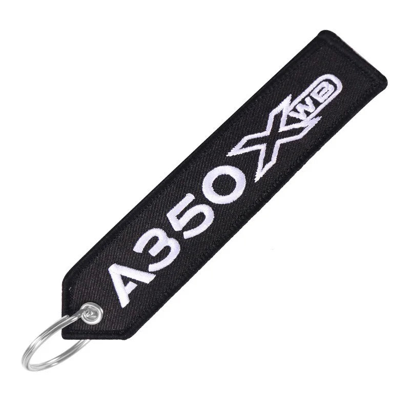 Airlines 'Airbus A350 XWB' Embroidered Metal Keychain