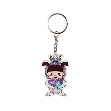 Monsters Inc Boo Glitter Star Acrylic Keyring Keychain