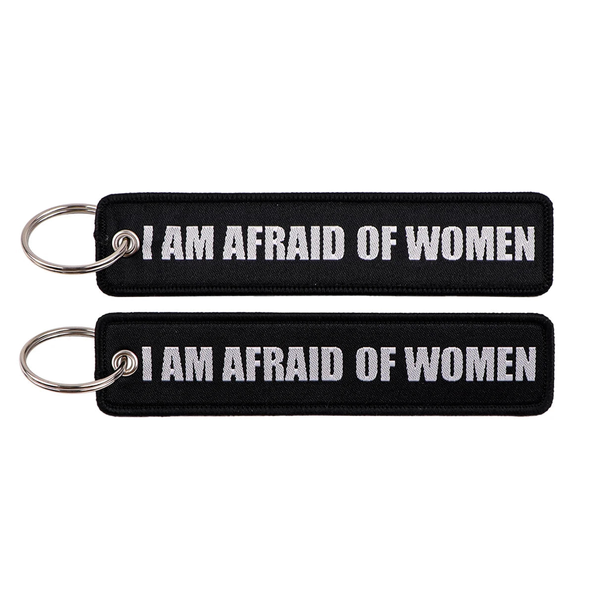 I Am Afraid of Women Embroidered Keyring Keychain