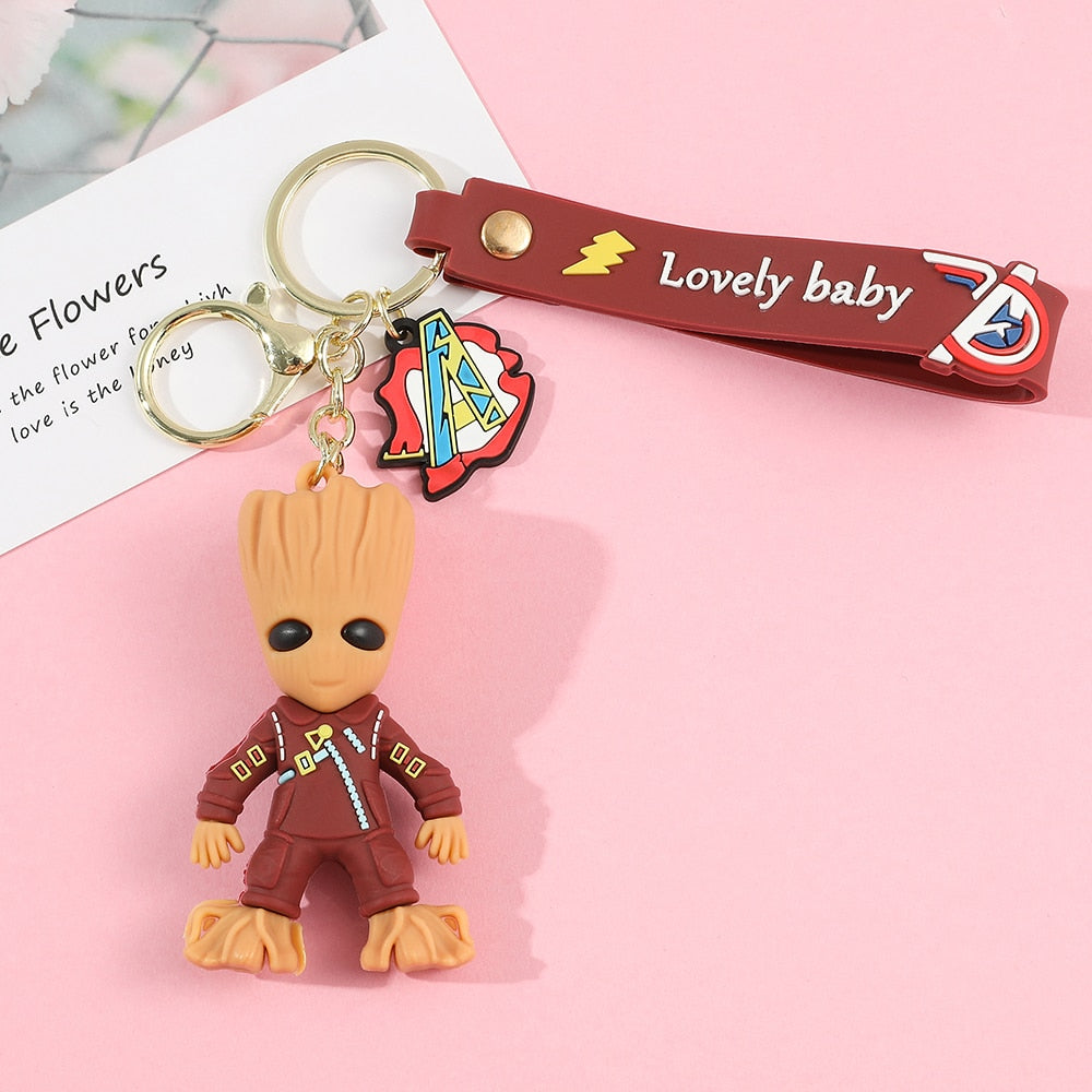Guardians of the Galaxy 'Groot | Brown Ravager ' Keyring Silicone Keychain