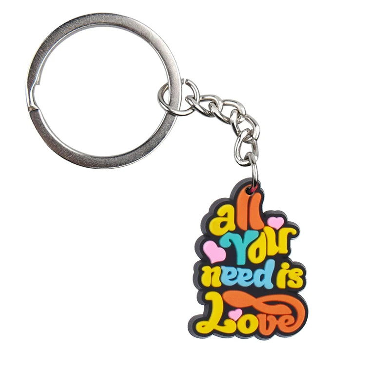 'All Your Need is Love' Keyring PVC Keychain