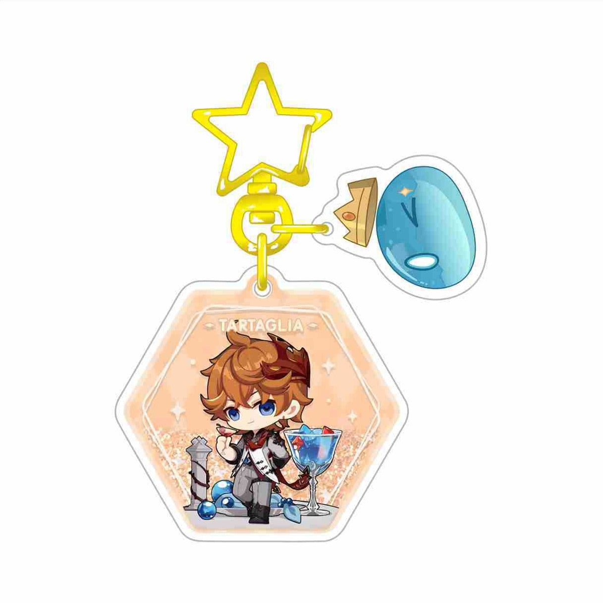 Genshin Impact 'Tartaglia' Keyring Plastic Keychain