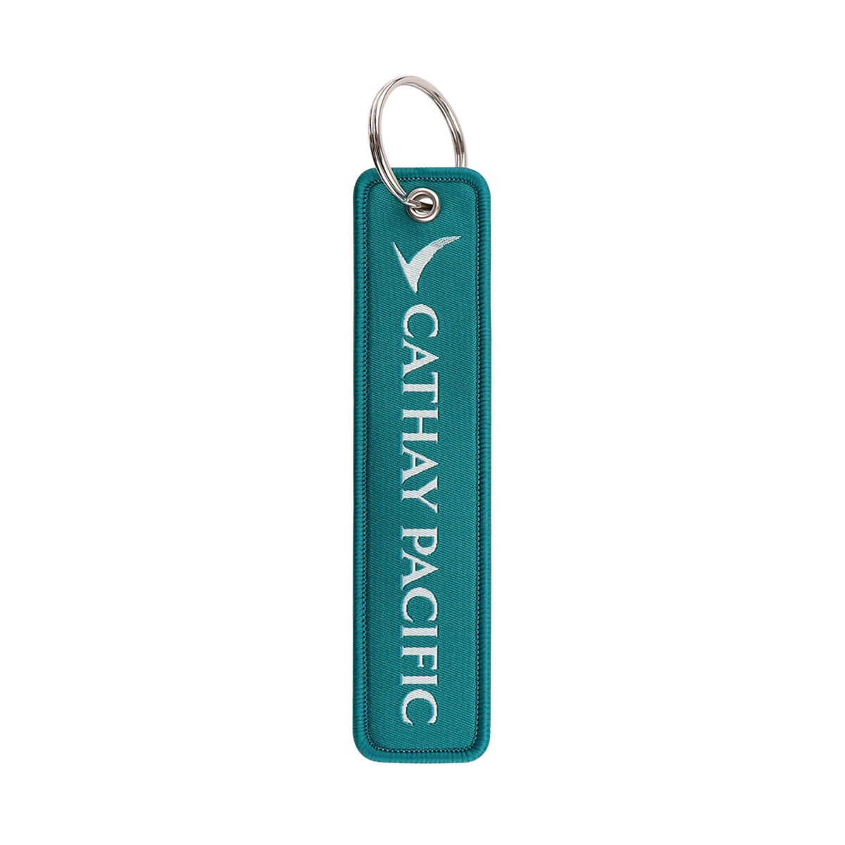 Airline Tag 'Cathay Pacific' Embroidered Keyring Keychain