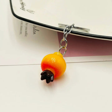 Fruit 'Yellow Pomegranate' Keyring Resin Keychain