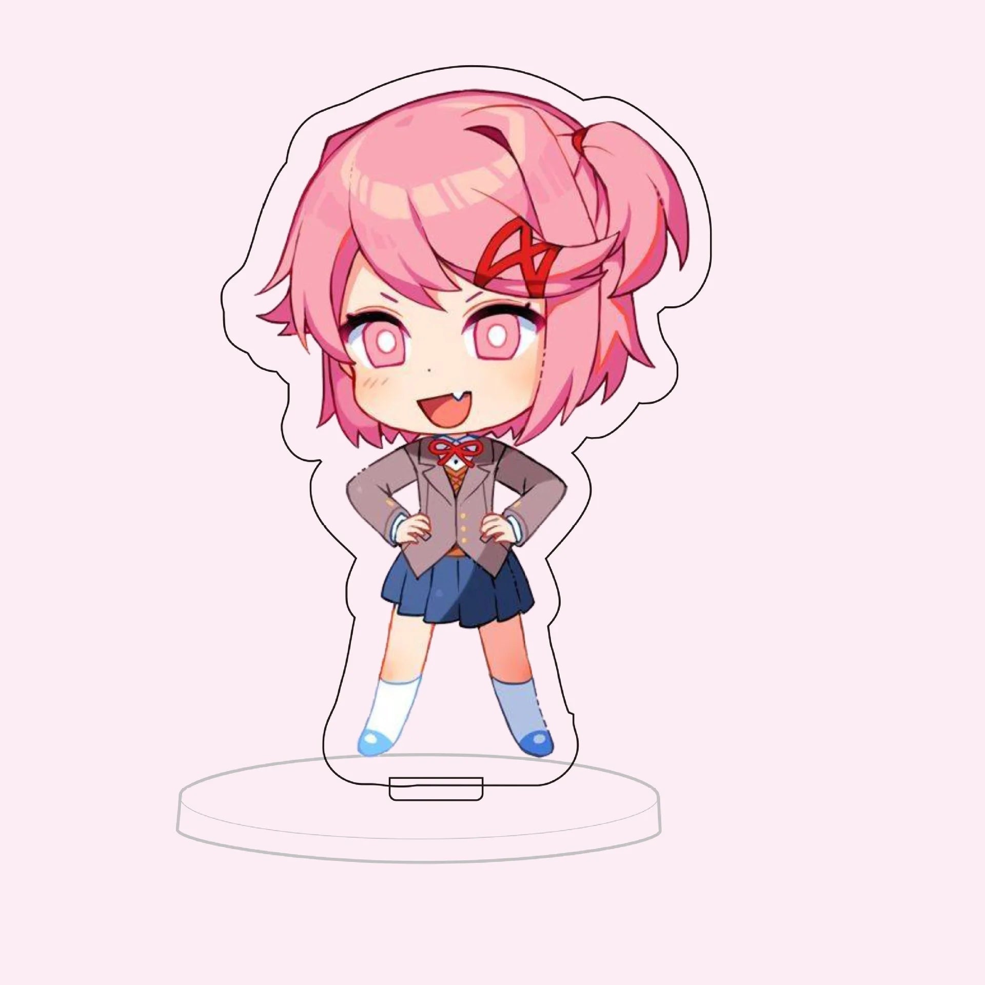 Doki Doki Literature Club! 'Natsuki' Keyring Plastic Keychain
