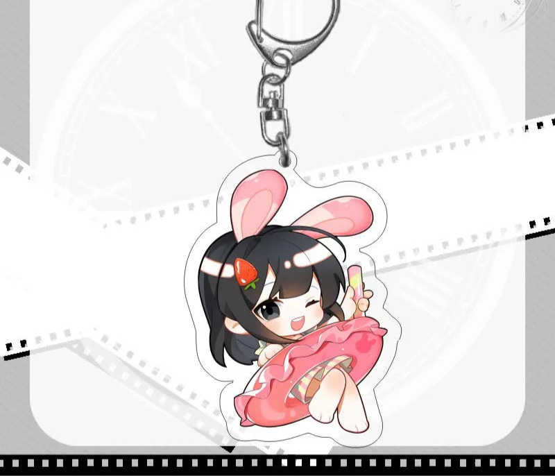 Link Click 'Qiao Ling | Cute' Keyring Plastic Keychain