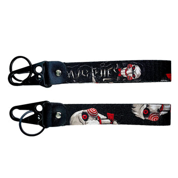 Horror Villain 'Billy the Puppet' Wrist Lanyard Keyring Clip Keychain