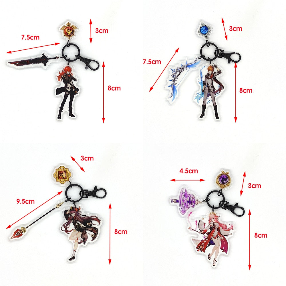 Genshin Impact Eye of God Weapon 'Sangonomiya Kokomi' Keyring Acrylic Keychain