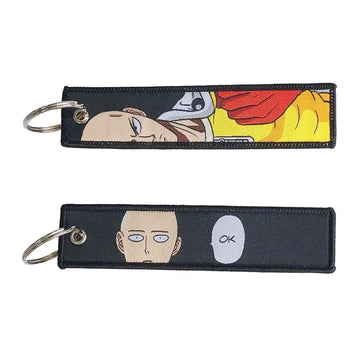 One Punch Man 'Saitama Ok' Embroidered Keychain
