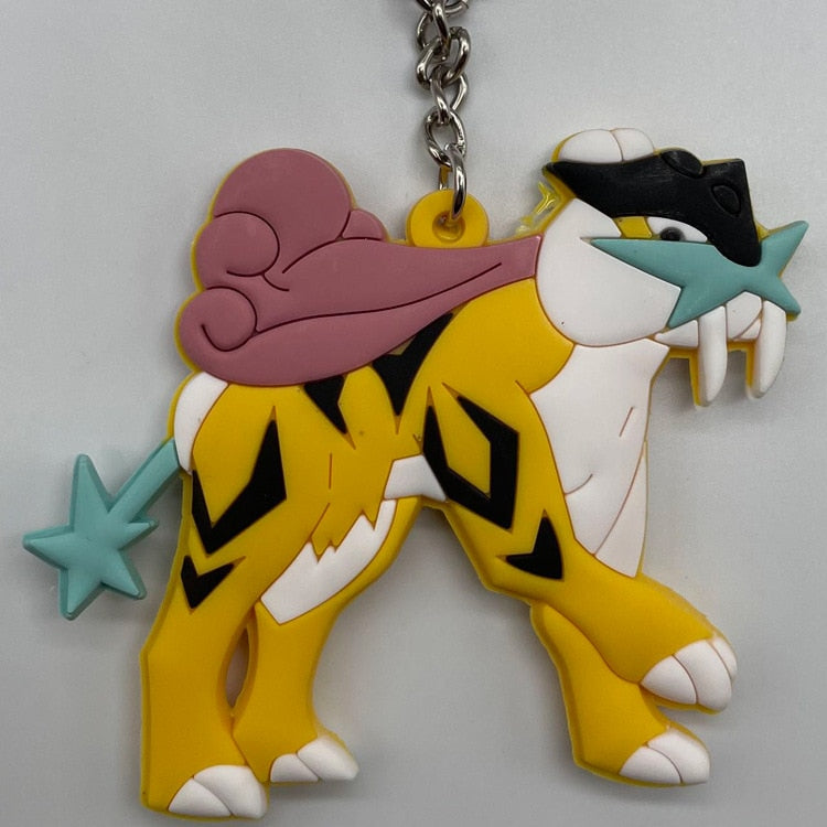 Pokemon 'Raikou' Keyring Rubber Keychain