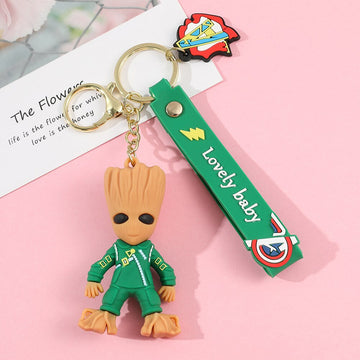 Guardians of the Galaxy 'Groot | Green Ravager ' Keyring Silicone Keychain