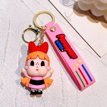 Powerpuff Girls 'Chubby Cheeks Blossom' Keyring Rubber Keychain