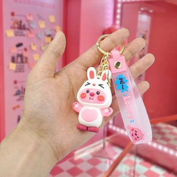 Loopy 'Bunny' Keyring Silicone Keychain
