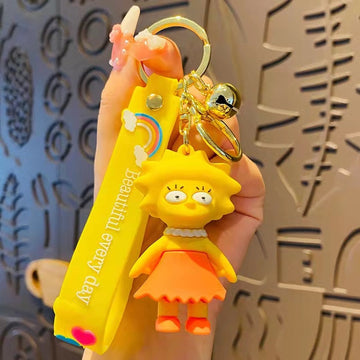 The Simpsons 'Lisa Simpson' Keyring Rubber Keychains