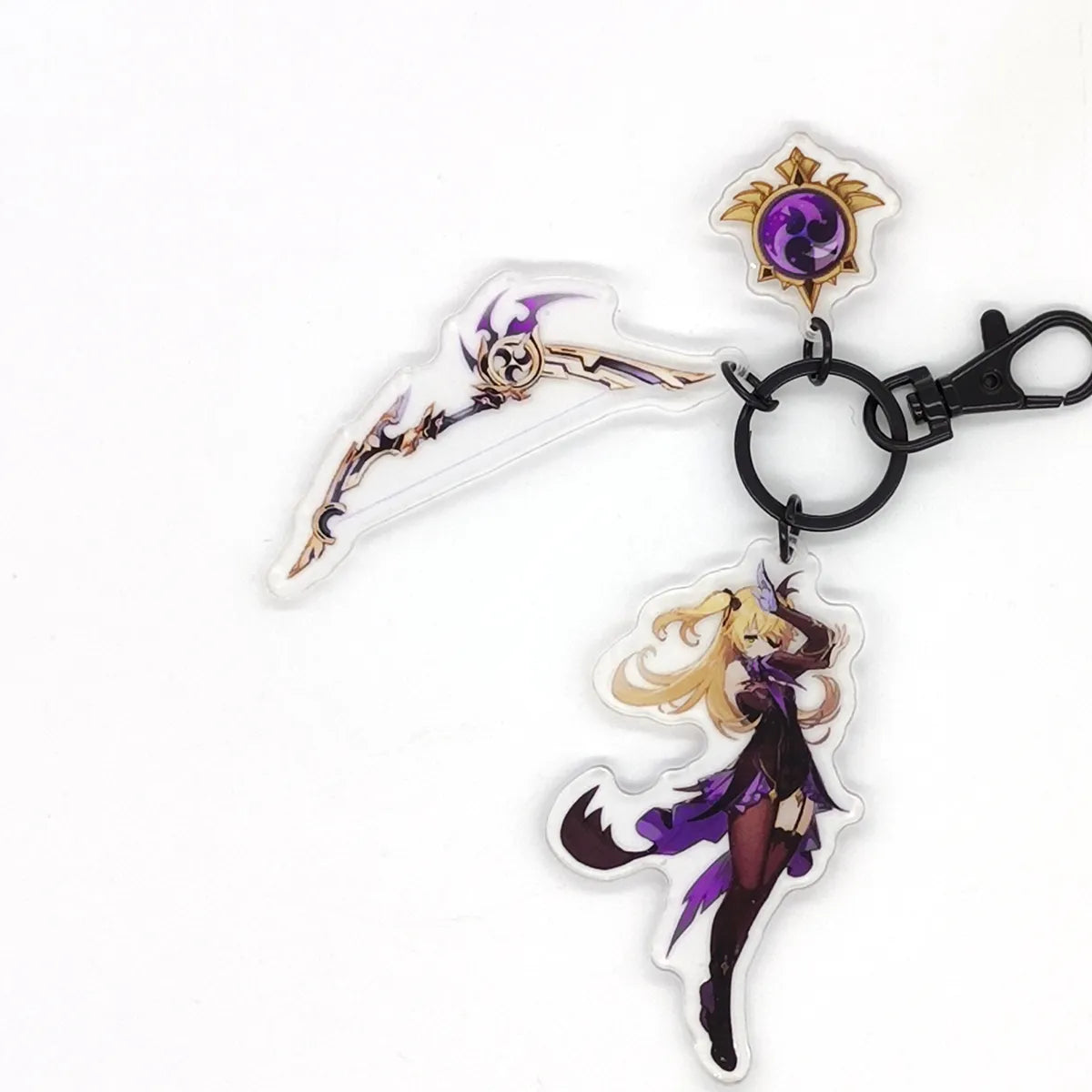 Genshin Impact Eye of God Weapon 'Fischl' Keyring Acrylic Keychain