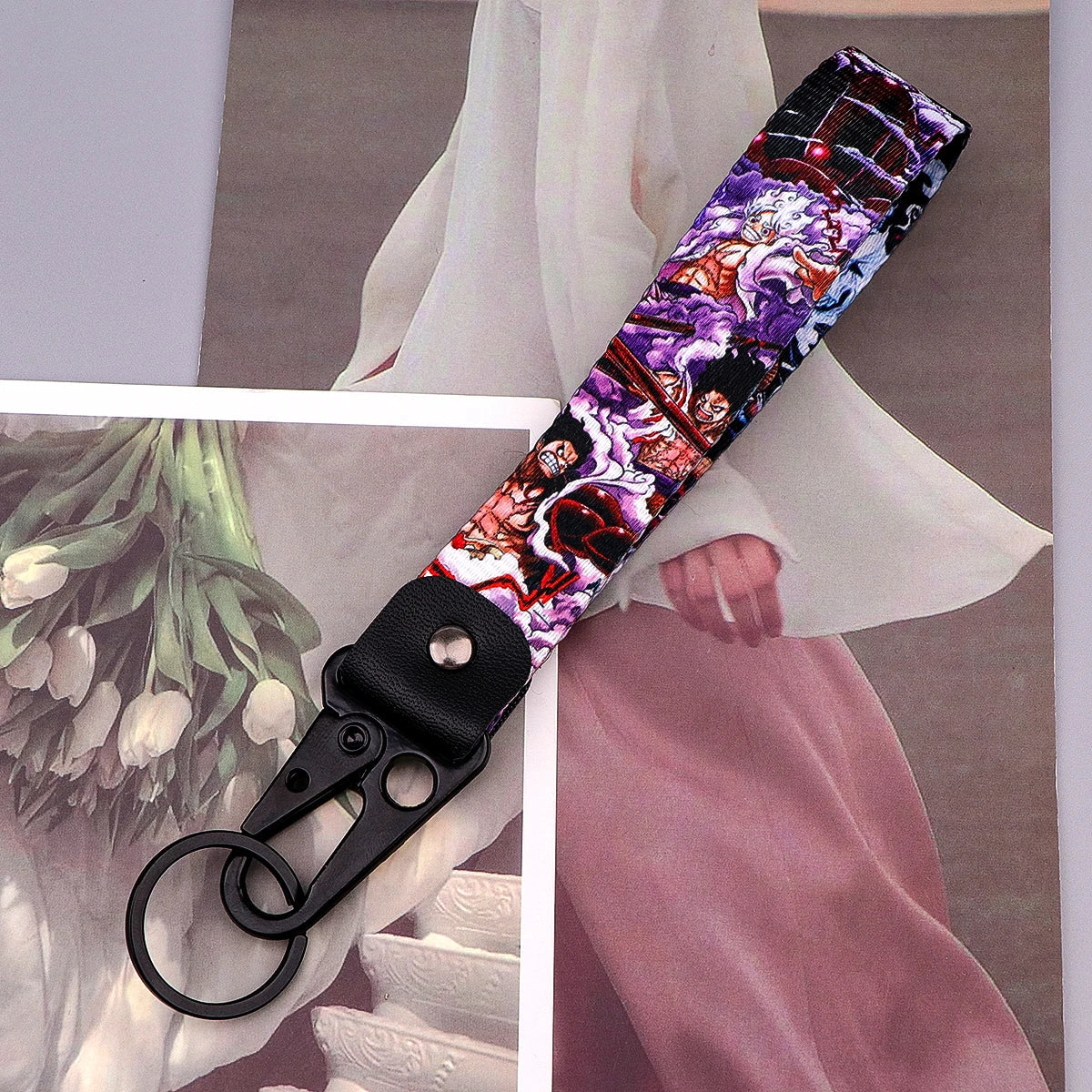 One Piece 'Luffy Evolution' Wrist Lanyard Keyring Clip Keychain