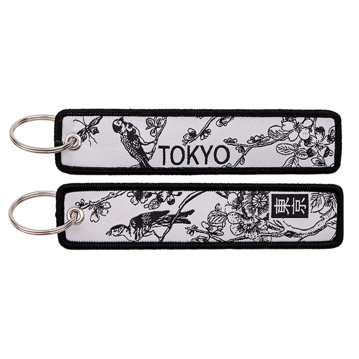 Tokyo Embroidered Keyring Keychain