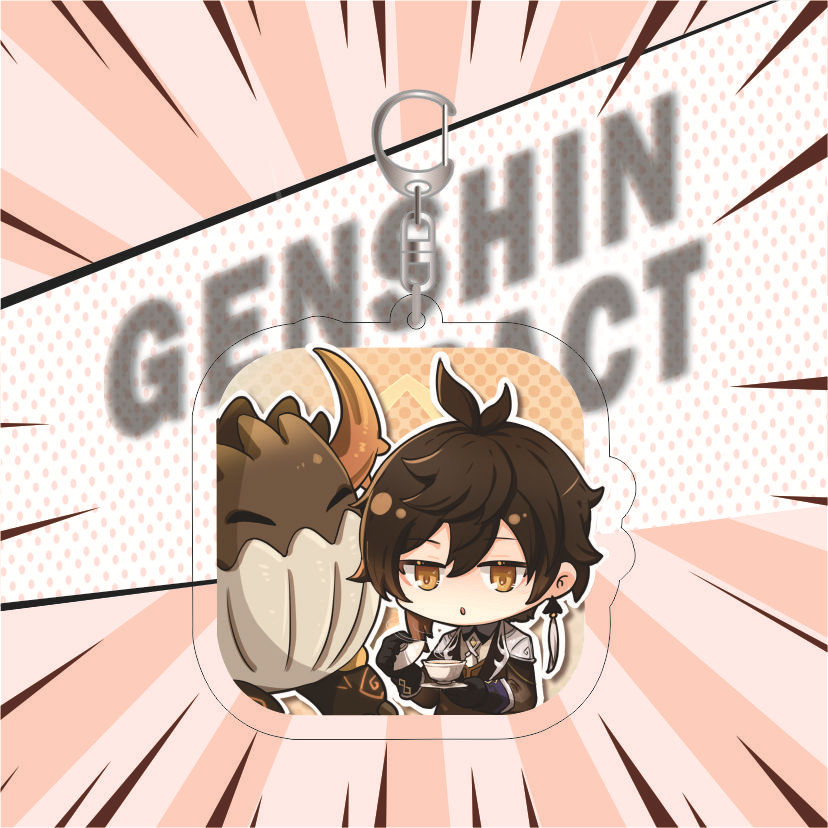 Genshin Impact 'Zhongli' Keyring Resin Keychain