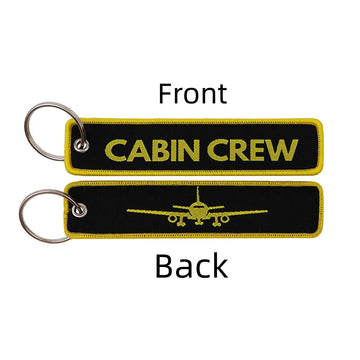 Flight Cabin Crew Embroidered Keyring Keychain