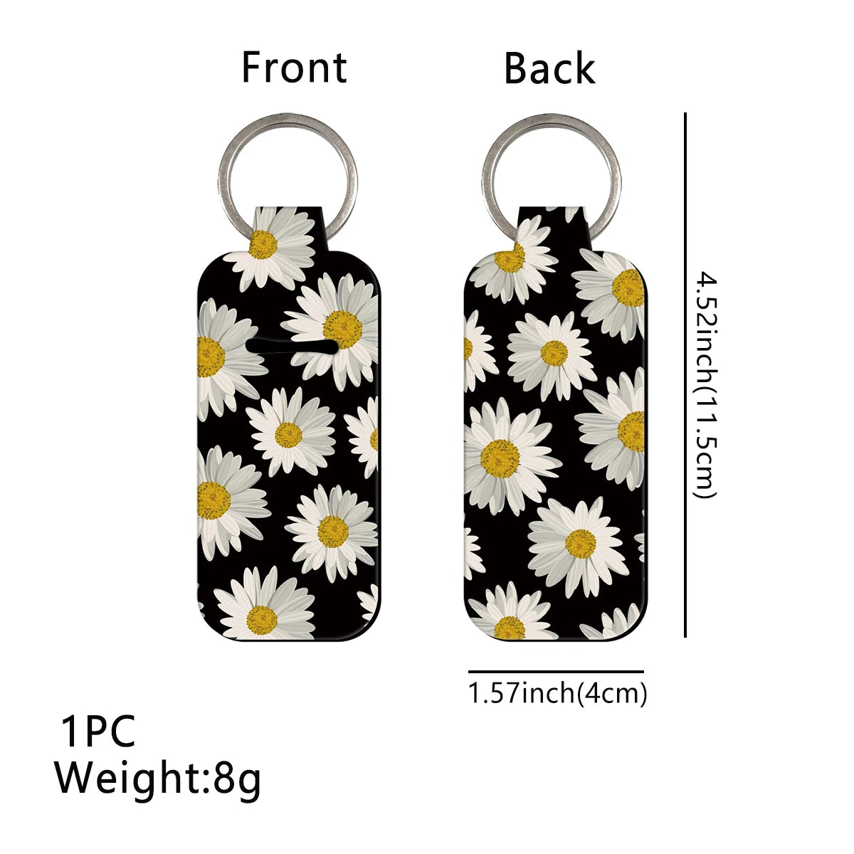 Art of Nature White Daisies Lipstick Holder Keychain