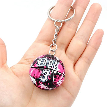 Basketball 'Wade 3' Keyring Rubber Keychain