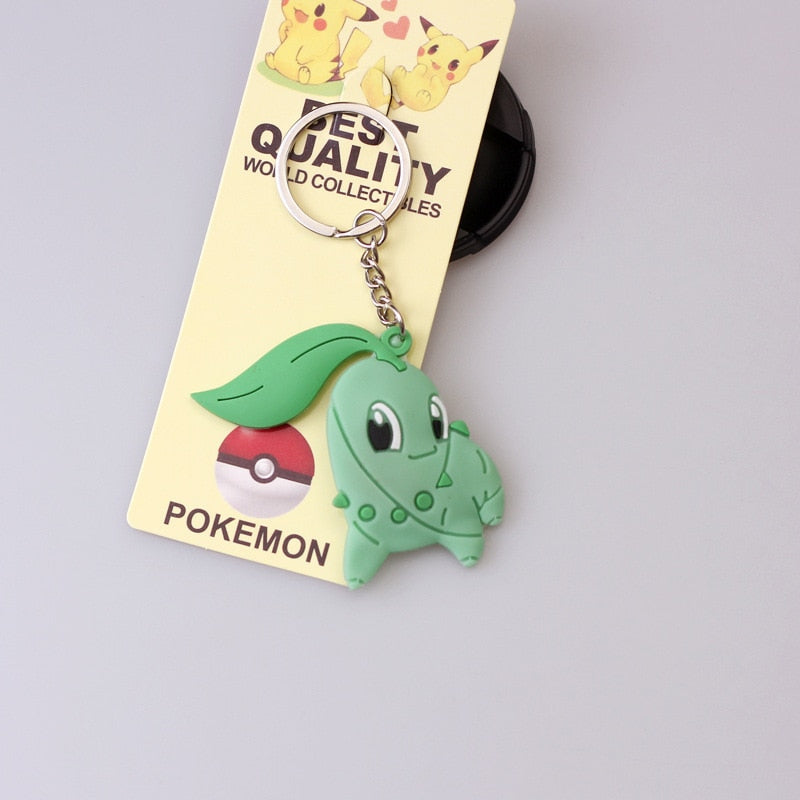 Pokemon 'Chikorita' Keyring Silicone Keychain