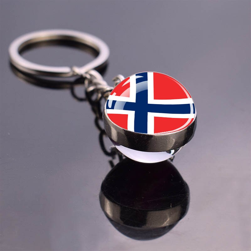 Europe Flag 'Norway' Keyring Metal Keychain