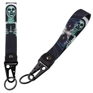 The Nun Wrist Lanyard Keychain with Keyring Clip