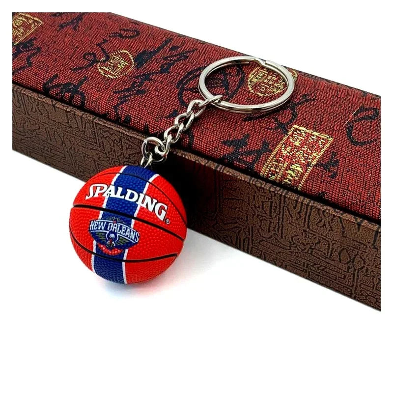 Basketball 'Spalding | New Orleans' Keyring Rubber Keychain