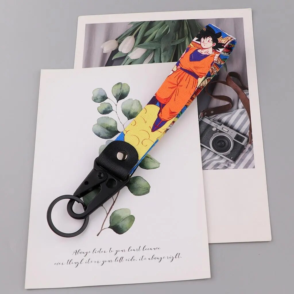 Dragon Ball Z 'Son Goku' Wrist Lanyard Keychain with Keyring Clip