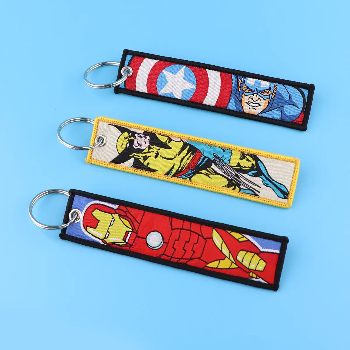 Captain America Embroidered Keychain