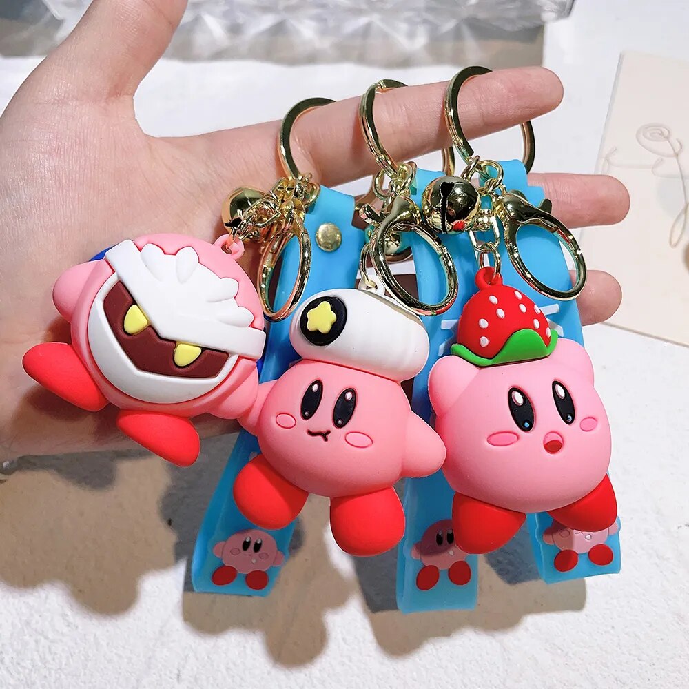 Kirby 'Strawberry' Keyring SIlicone Keychain