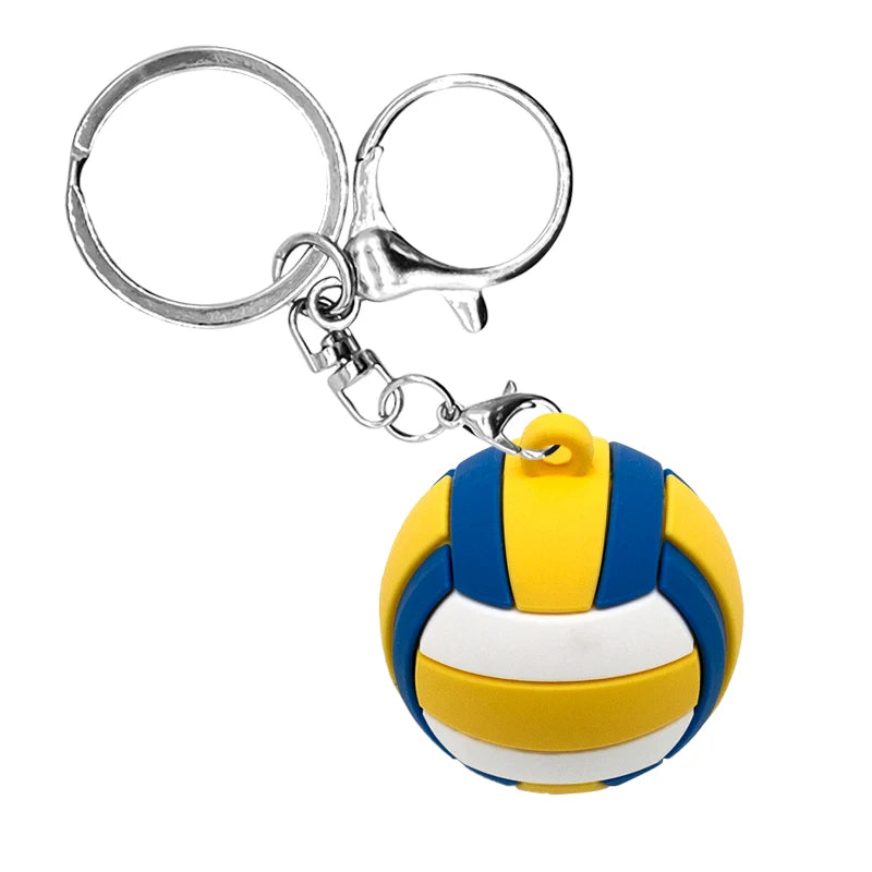 3D 'Volleyball' Keyring Silicone Keychain
