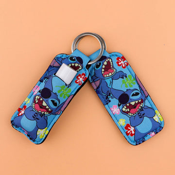 Lilo and Stitch 'Stitch | Happy Vibes' Lipstick Holder Keychain