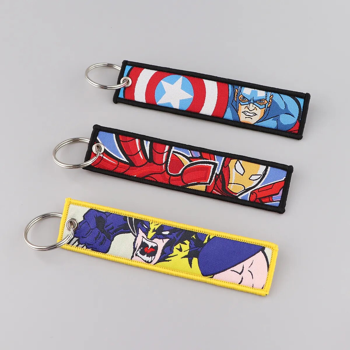 Captain America Embroidered Keychain