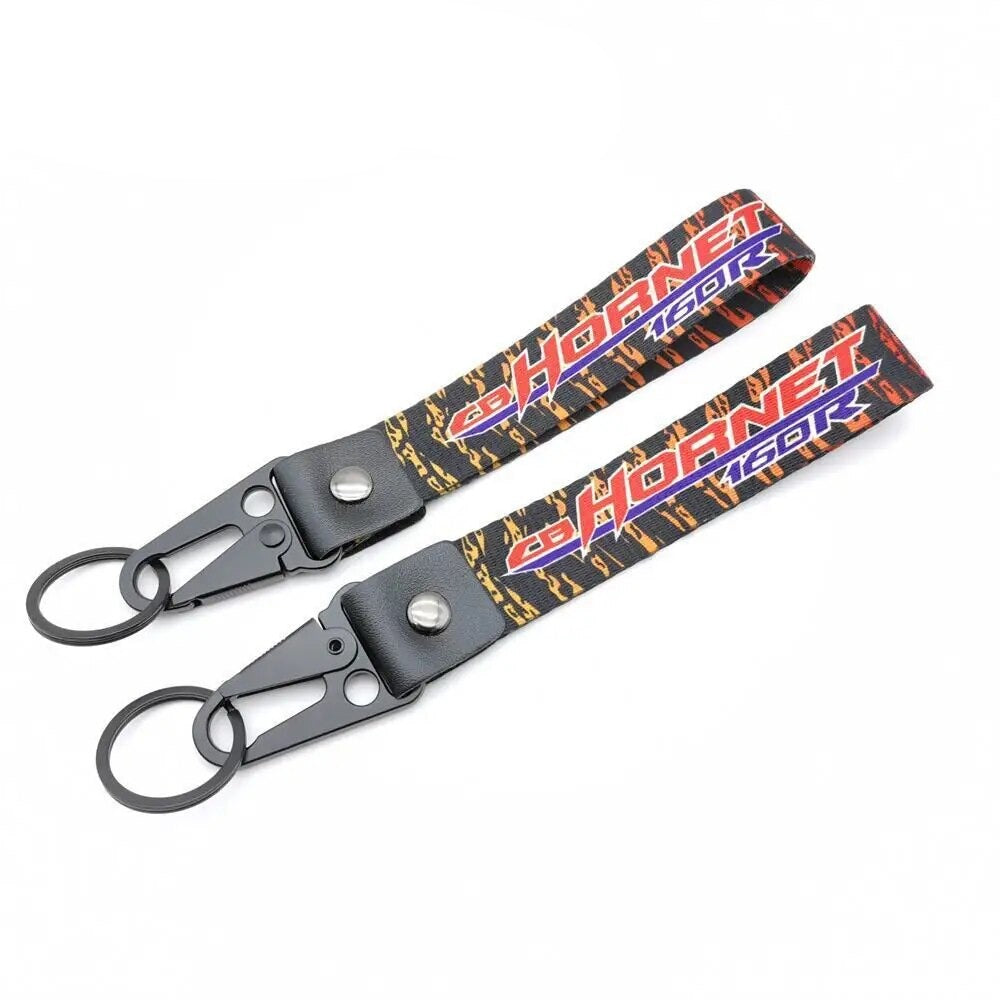 Motorcycle 'Hornet 160R' Wrist Lanyard with Keyring Clip Keychain