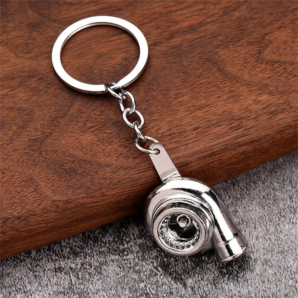 Car 'Mini Turbocharger' Keyring Metal Keychain
