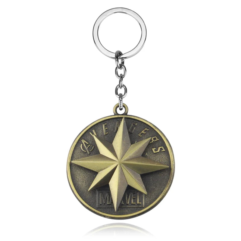 Captain Marvel 'Brass' Keyring Metal Keychain
