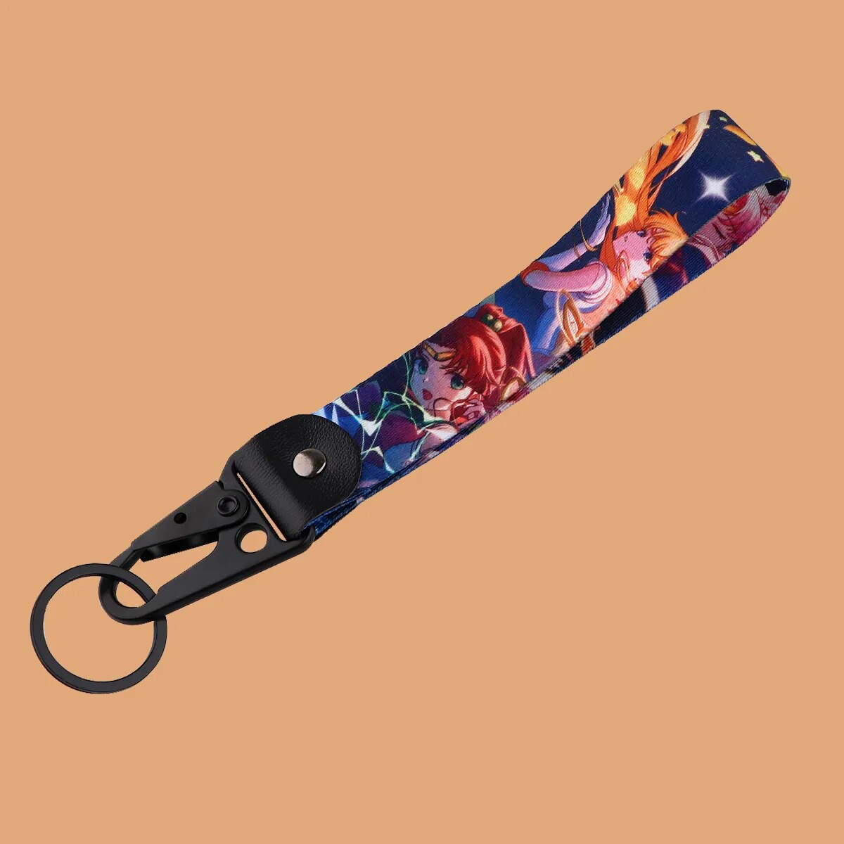 Sailor Moon 'Battle' Wrist Lanyard Keychain with Keyring Clip