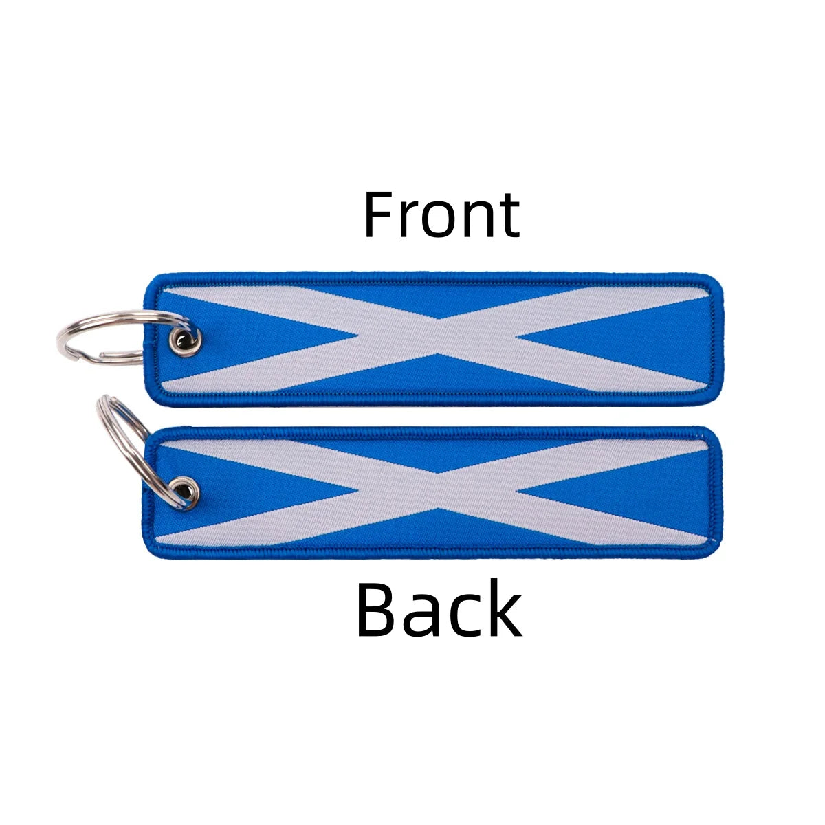 Scotland Flag Embroidered Keyring Keychain