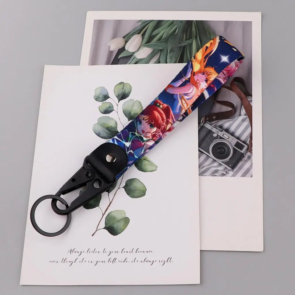 Sailor Moon 'Battle' Wrist Lanyard Keychain with Keyring Clip