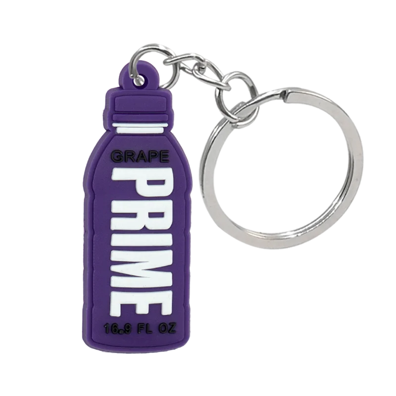Prime 'Grape' Keyring Silicone Keychain