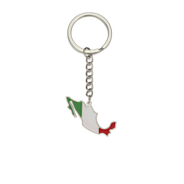 Flag Map 'Mexico' Keyring Metal Keychain