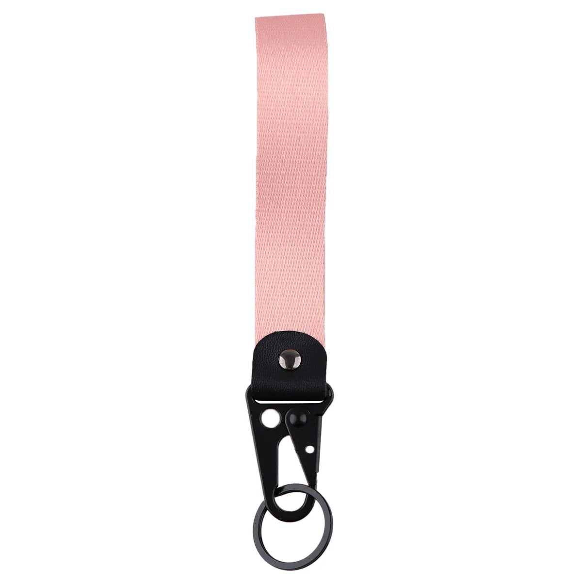 Light Pink Wrist Lanyard Keychain with Keyring Clip
