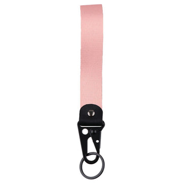 Light Pink Wrist Lanyard Keychain with Keyring Clip