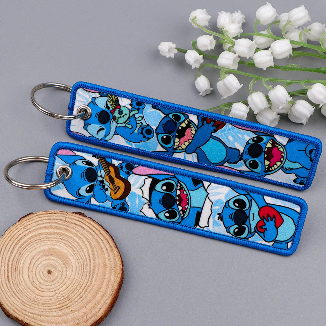 Lilo & Stitch ‘Stitch Love' Embroidered Keyring Keychain