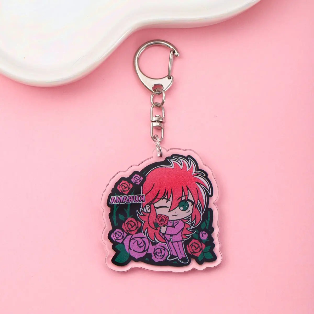 Yu Yu Hakusho 'Kurama | Spring Flower' Keyring Acrylic Keychain