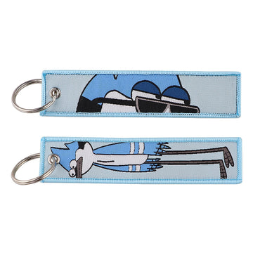 Regular Show 'Mordecai' Embroidered Keychain