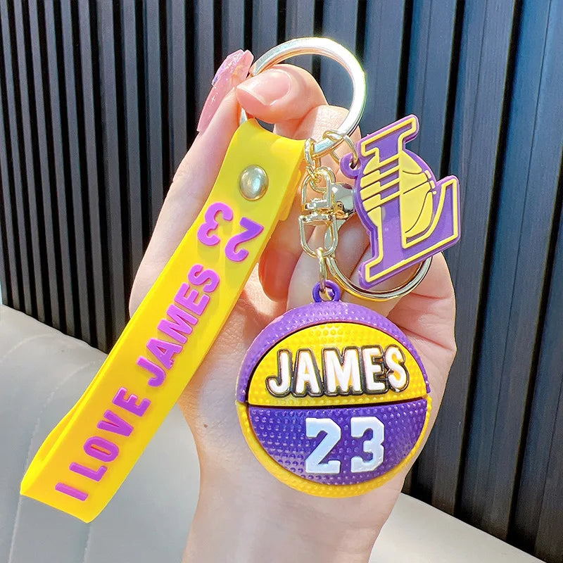 Basketball 'Lakers | James 23' Keyring Silicone Keychain