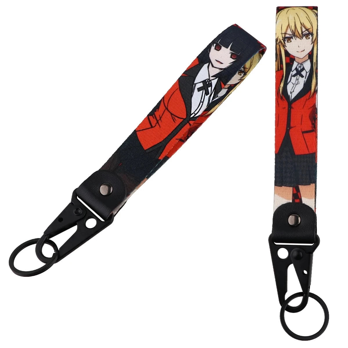 Kakegurui 'Saotome x Yumeko' Wrist Lanyard Keychain with Keyring Clip